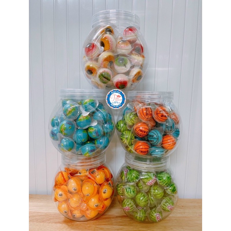 [Mã 267FMCGSALE giảm 8% đơn 500K] Hũ kẹo dẻo con mắt/ địa cầu 50 viên ko nhân | BigBuy360 - bigbuy360.vn