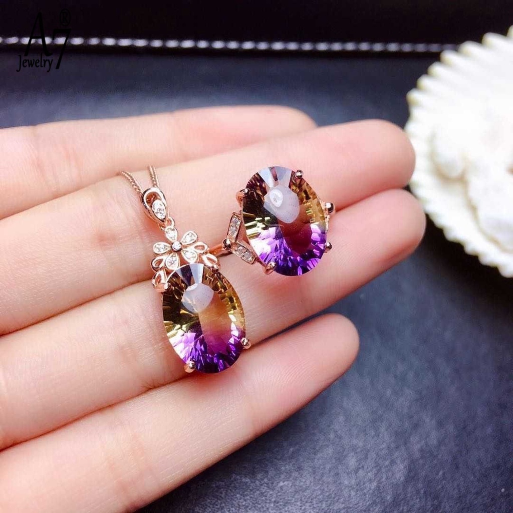 Bộ Vòng cổ mặt nhẫn bạc S925 mới