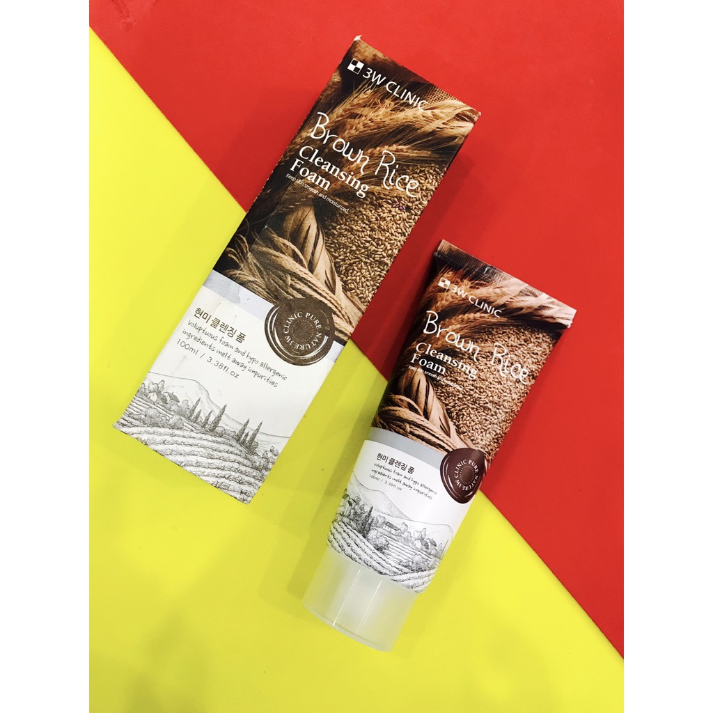 SỮA RỬA MẶT CÁM GẠO 3W CLINIC BROWN RICE FOAM CLEANSING