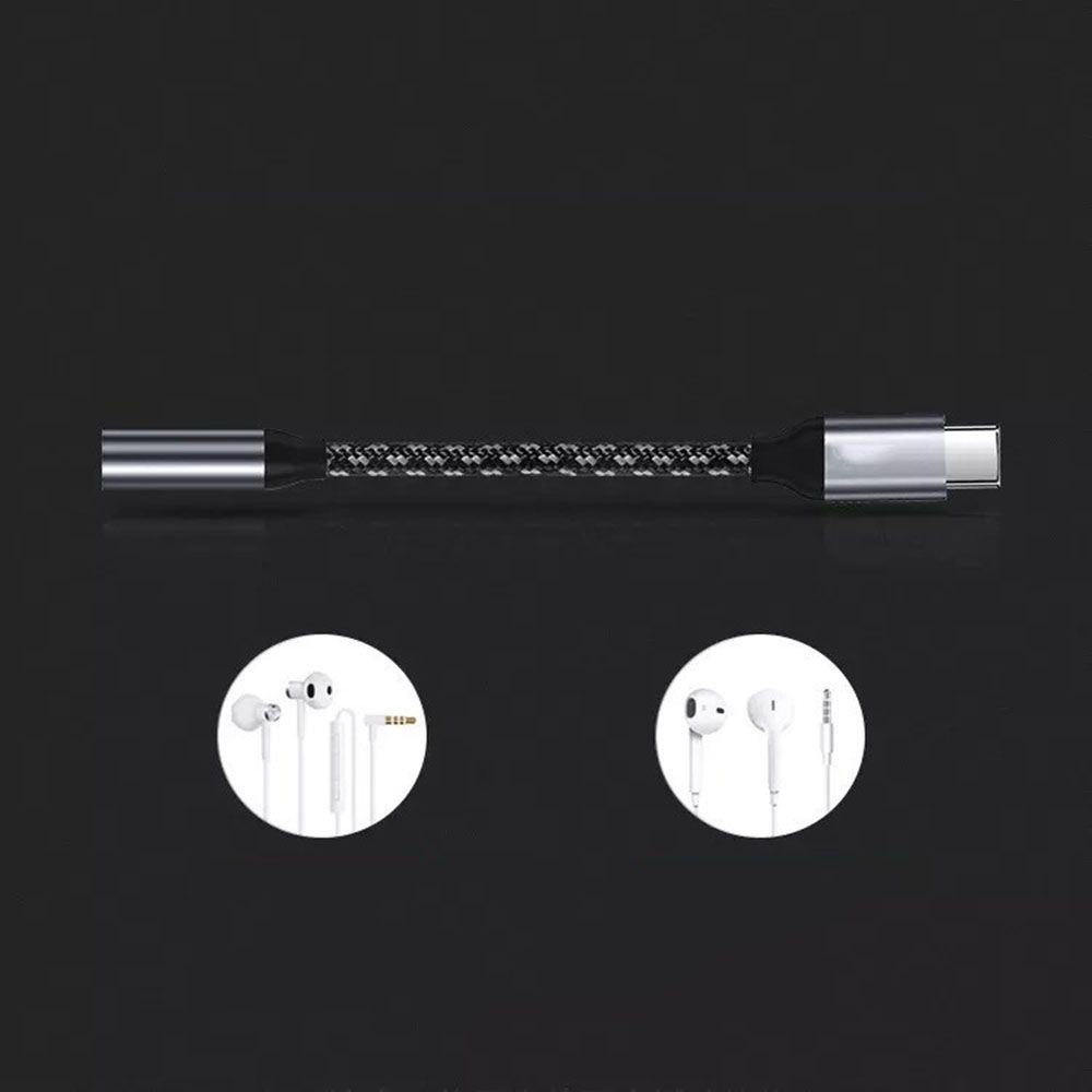 Dây Cáp Chuyển Đổi Âm Thanh Tai Nghe Xiaomi Mi 6 6x Type C Sang 3.5mm Cho Huawei Mate 10 P20 3.5 Aux