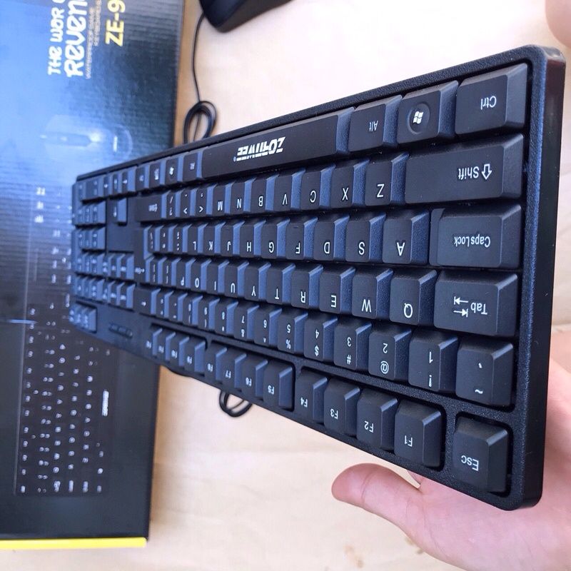 Bộ Bàn Phím Chuột Máy Tính PC Văn Phòng Có Dây Chuẩn Cắm Usb Màu Đen ZERNWEE ZE-9100