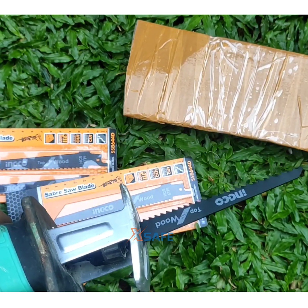 Bộ lưỡi cưa kiếm INGCO SSB644D Lưỡi cưa kiếm ưu tiên cưa gỗ 6 răng /inch, chất liệu thép carbon - Chính hãng