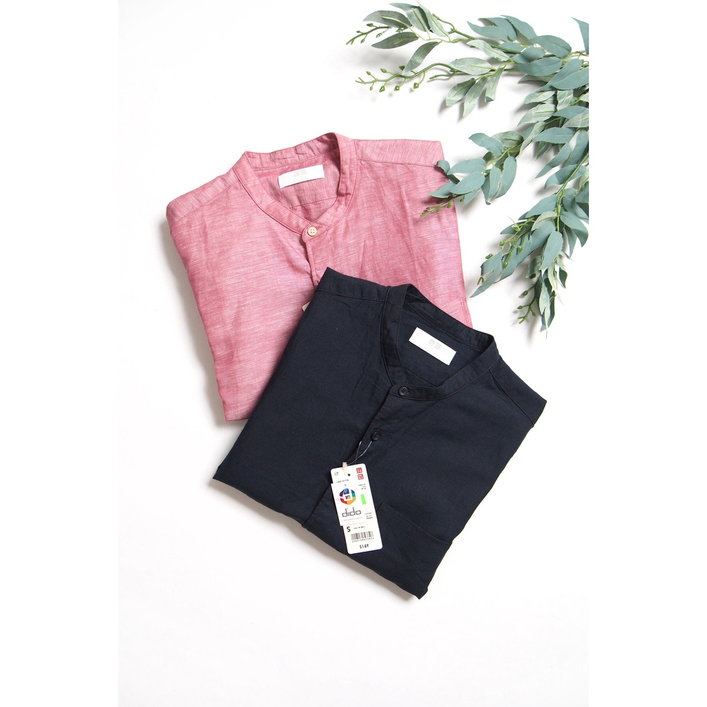 Áo sơmi tay ngắn U.niqlo Linen Cotton
