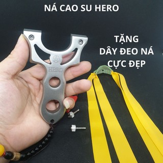 Ná Cao Su Hero, Ná Thun Inox 304 Chạc Kẹp + Tặng dây đeo ná + 2 bộ thun