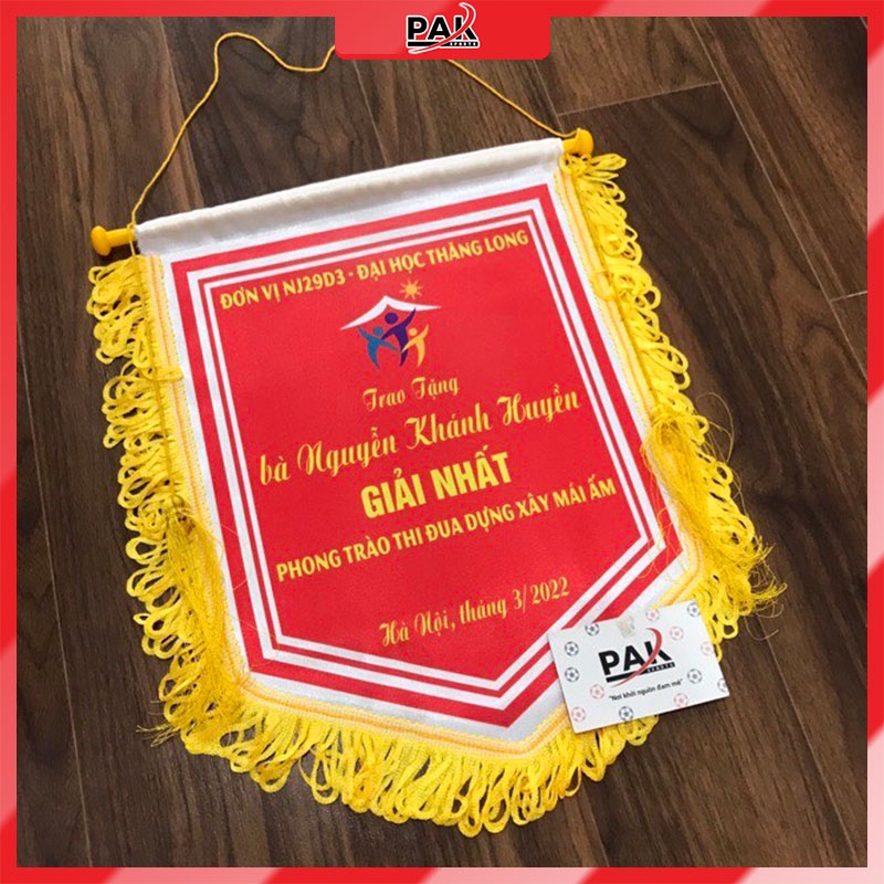 Cờ lưu niệm thể thao⚡ĐÃ GỒM IN THEO YÊU CẦU⚡Cờ giải đấu thể thao, bóng đá, bóng chuyền, cầu lông PAK C01