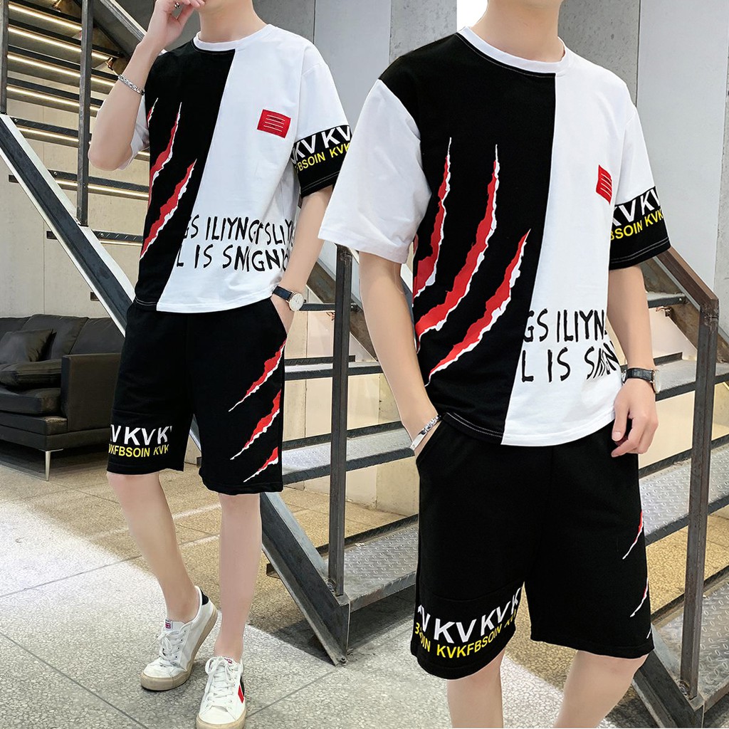 Bộ Quần Áo Thun Nam Thể Thao Mùa Hè ISIYING Phối Hai Màu Trẻ Trung Thời Trang SEPTEMBERGIRL1989 SET NAM 9000099 | BigBuy360 - bigbuy360.vn