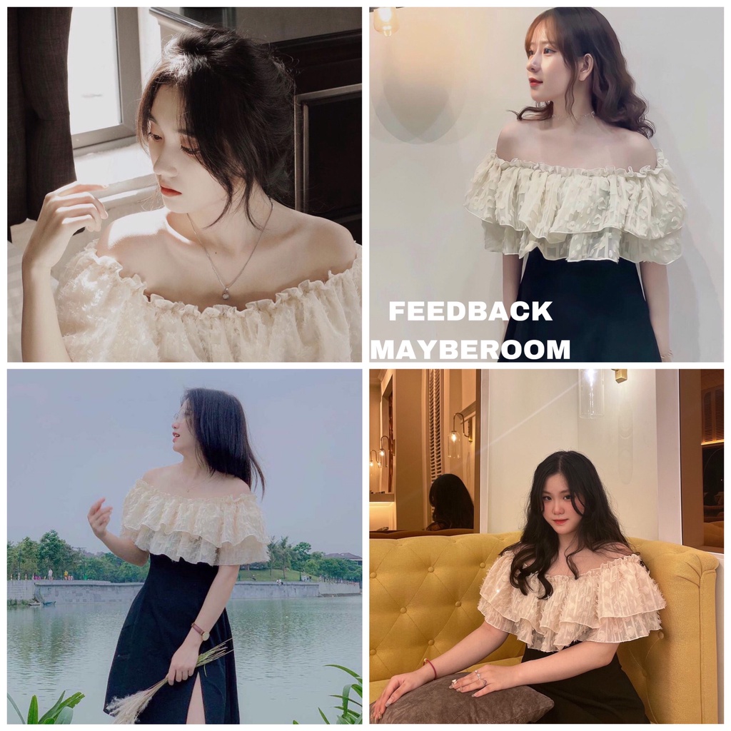 Váy suông xoè xẻ trễ vai Angela Mayberoom