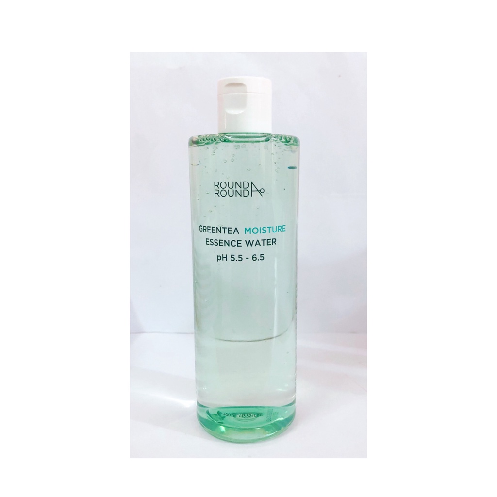 Toner essence cấp ẩm phục hồi da ROUNDAROUND Greentea Essence Water 400mL