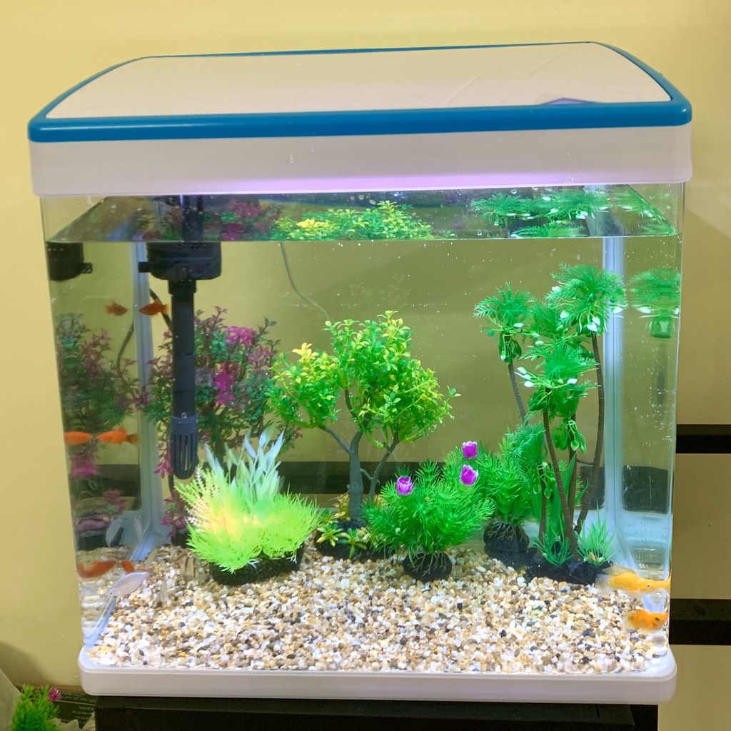 Bể Cá MJ-460, Kích Thước 46x28x48cm, Gồm Đèn Led 3 Chế Độ Màu Và Hệ Thống Lọc