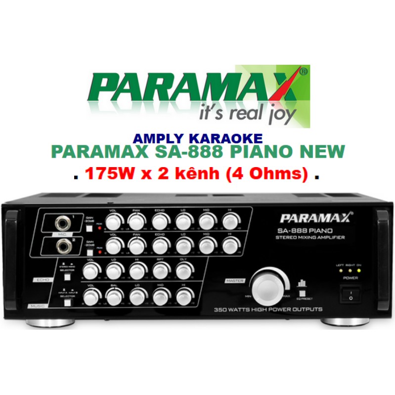 Amply PARAMAX SA-888 PIANO NEW GIÁ TỐT.