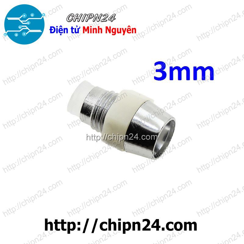 [2 CÁI] (KG1) Vỏ cắm led 3ly - Ốc led 3ly - Chụp led 3ly