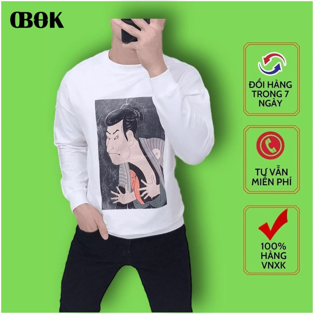 Áo Thun Nam OBOKFASHION, Áo Phông Nam Tay Dài Cổ Tròn, Chất Liệu Cotton, Mát mẻ, Co Giãn ATD13