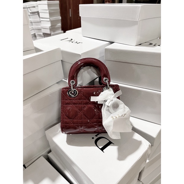 Túi xách Đ size 13cm da bóng full hộp chuẩn supper