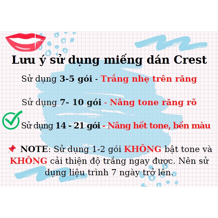 Miếng dán trắng răng Crest 3D White - Chính Hãng Mỹ - Răng trắng sáng