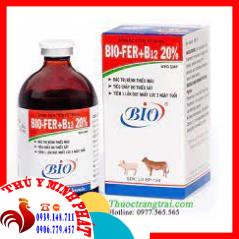 BIO FER B12 20% (chai 20ml) BỔ SUNG SẮT CHO HEO CON, GÀ ĐÁ ...
