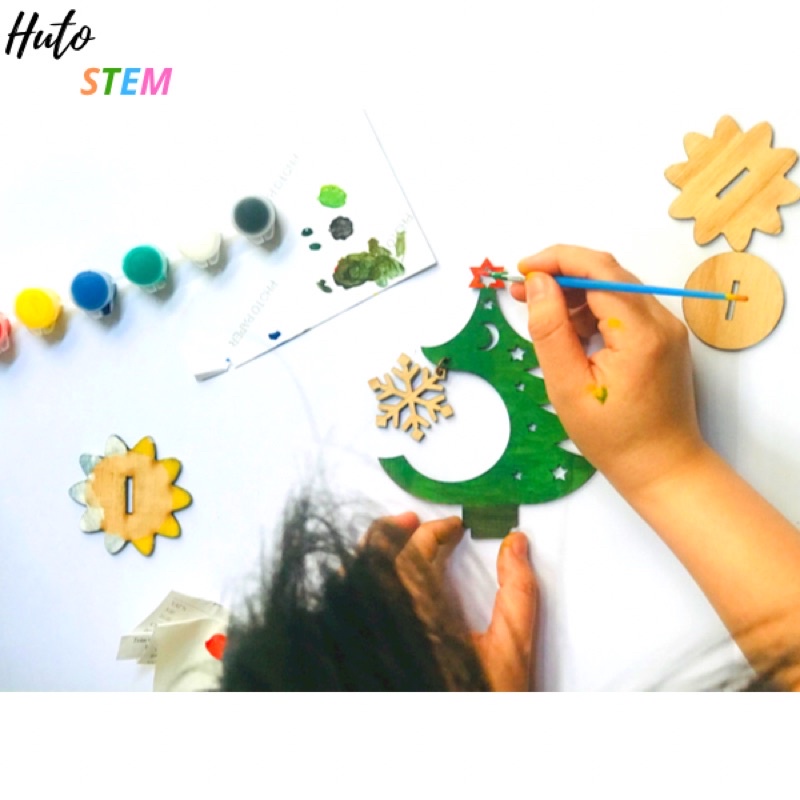 [Lựa mẫu] Đồ Trang Trí Giáng Sinh Nhỏ, Rẻ, Cây Thông Noel Tô Màu Trang Trí