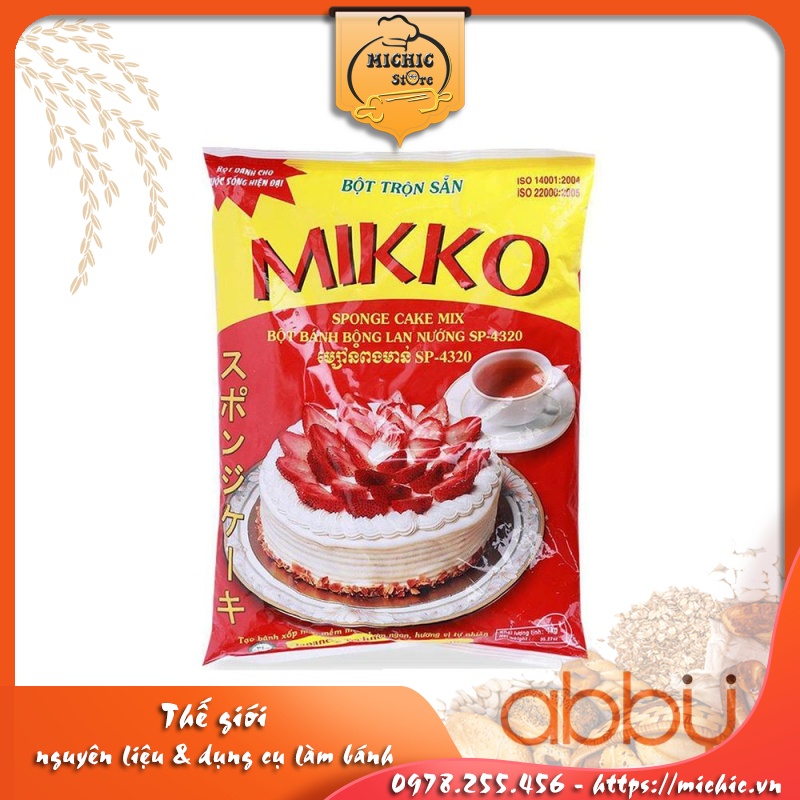 Bột bánh bông lan nướng SP-4320 Mikko 1kg - MiChic Store - Thế giới nguyên liệu và dụng cụ làm bánh