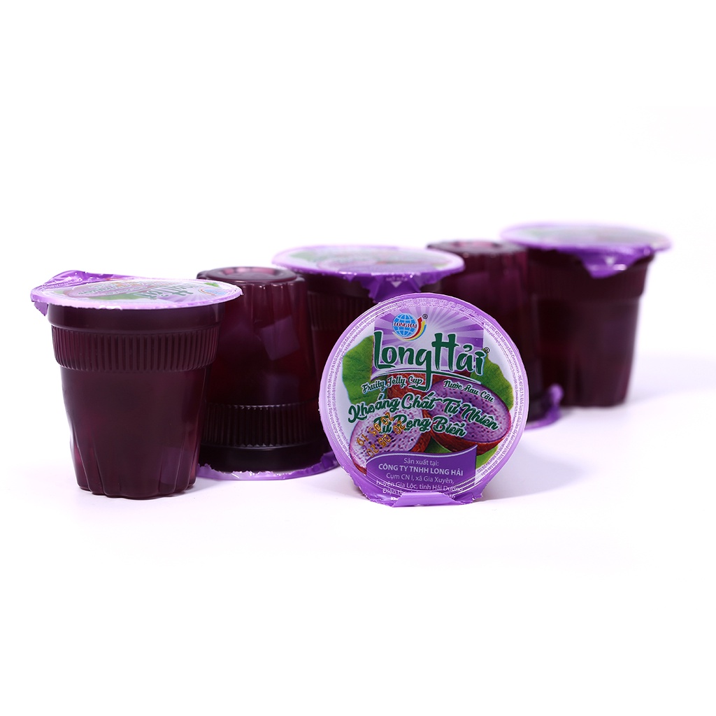 Nước rau câu Long Hải 95g/cốc đóng vỉ 05 cốc