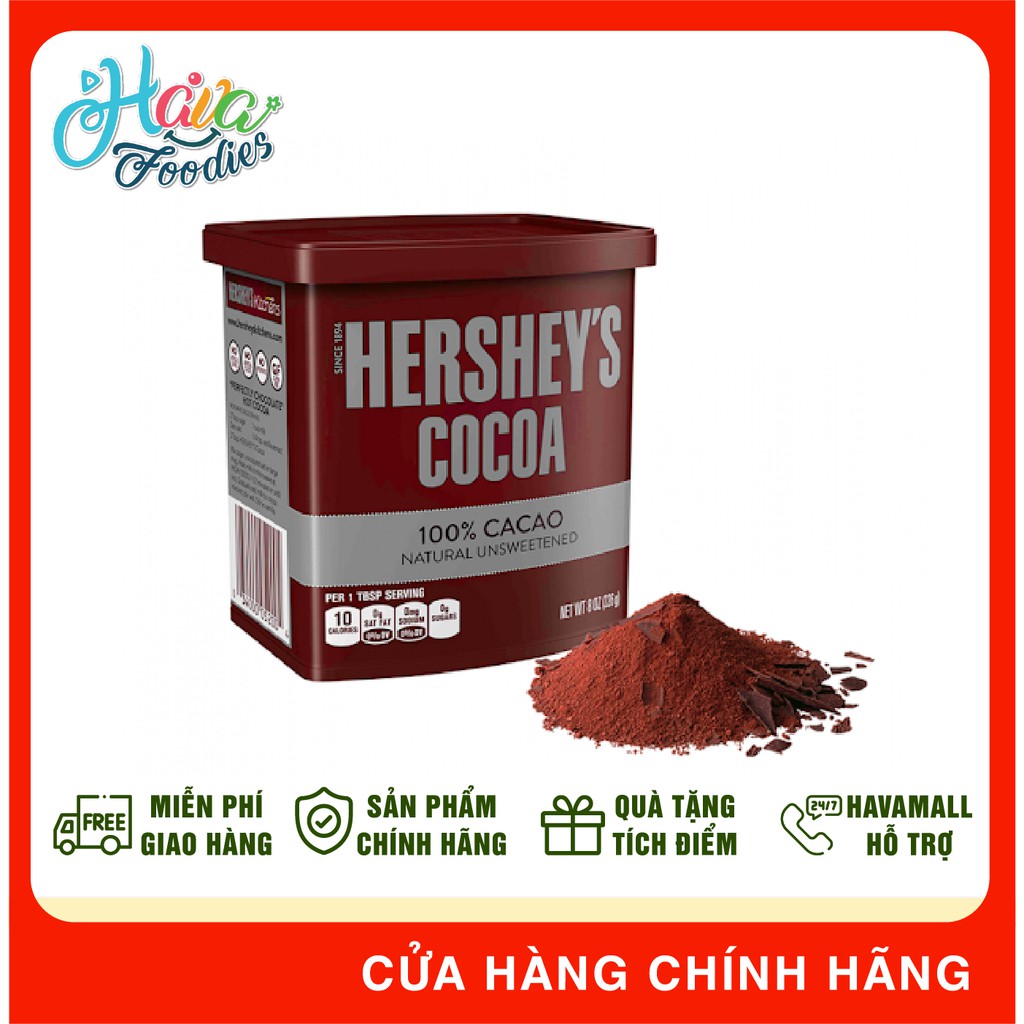 [DATE MỚI NHẤT] Bột Cacao Nguyên Chất Không Đường HERSHEY'S