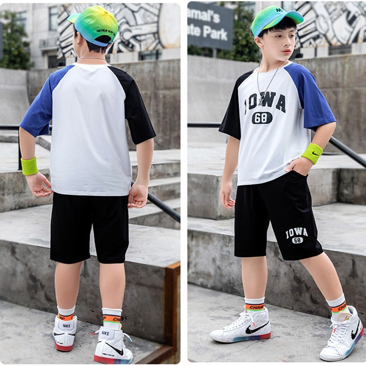 [35Kg - 75Kg] Bộ Thể Thao Cotton Nam Đẹp Bộ Mặc Nhà Mùa Hè Tay Ngắn Không Cổ | BigBuy360 - bigbuy360.vn