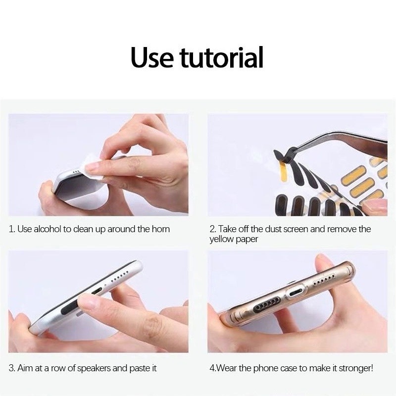 Set 10 Miếng Lưới Dán Trang Trí Điện Thoại Chống Thấm Nước