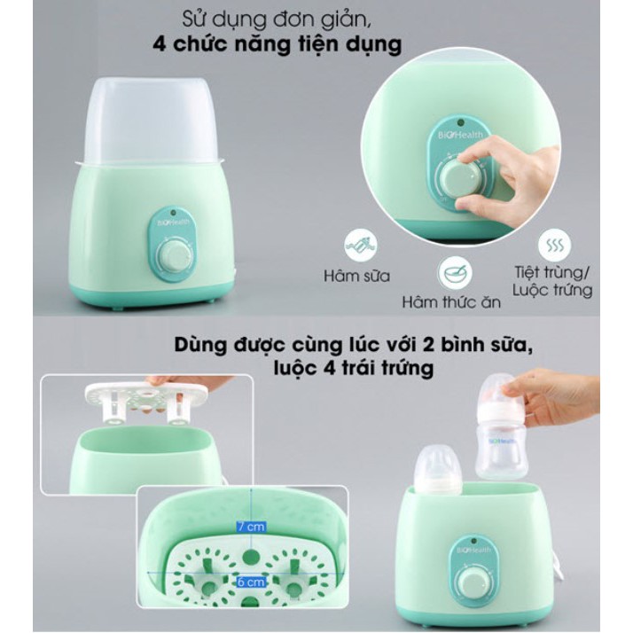 Máy hâm sữa tiệt trùng đa năng 2 bình BIOHEALTH BH9210