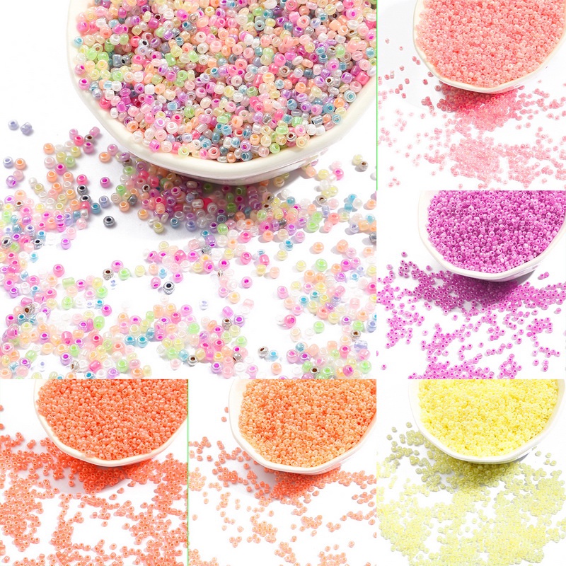 Set 1000 Hạt Pha Lê 3mm 500 Cái 2mm Làm Trang Sức Thủ Công DIY