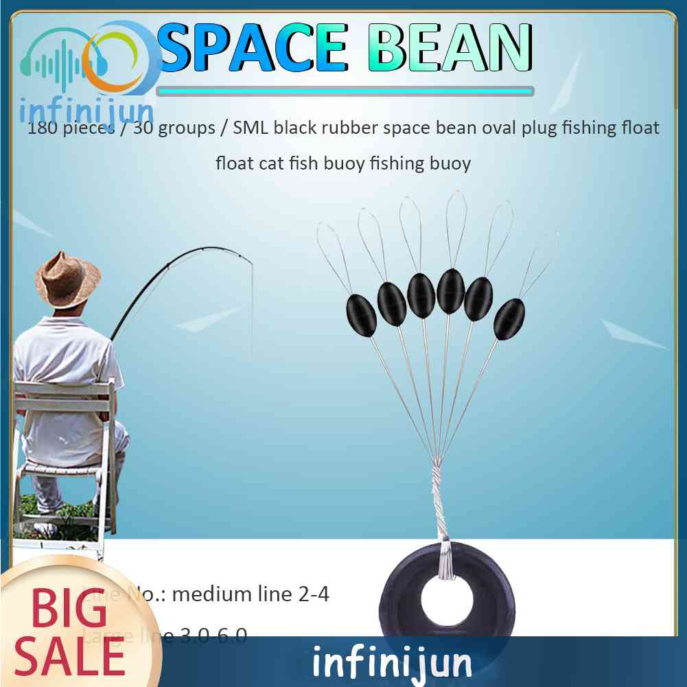Bộ 30 / 180 Phao Câu Cá Bằng Cao Su Hình Oval