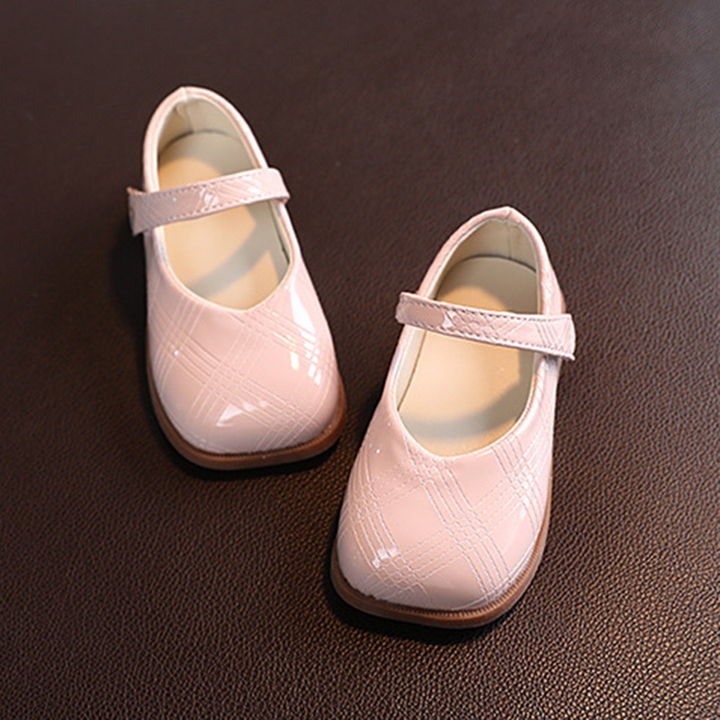 Giày Da Đế Mềm Màu Trơn Phong Cách Công Chúa Hàn Quốc Thời Trang Xuân Thu Cho Bé Gái