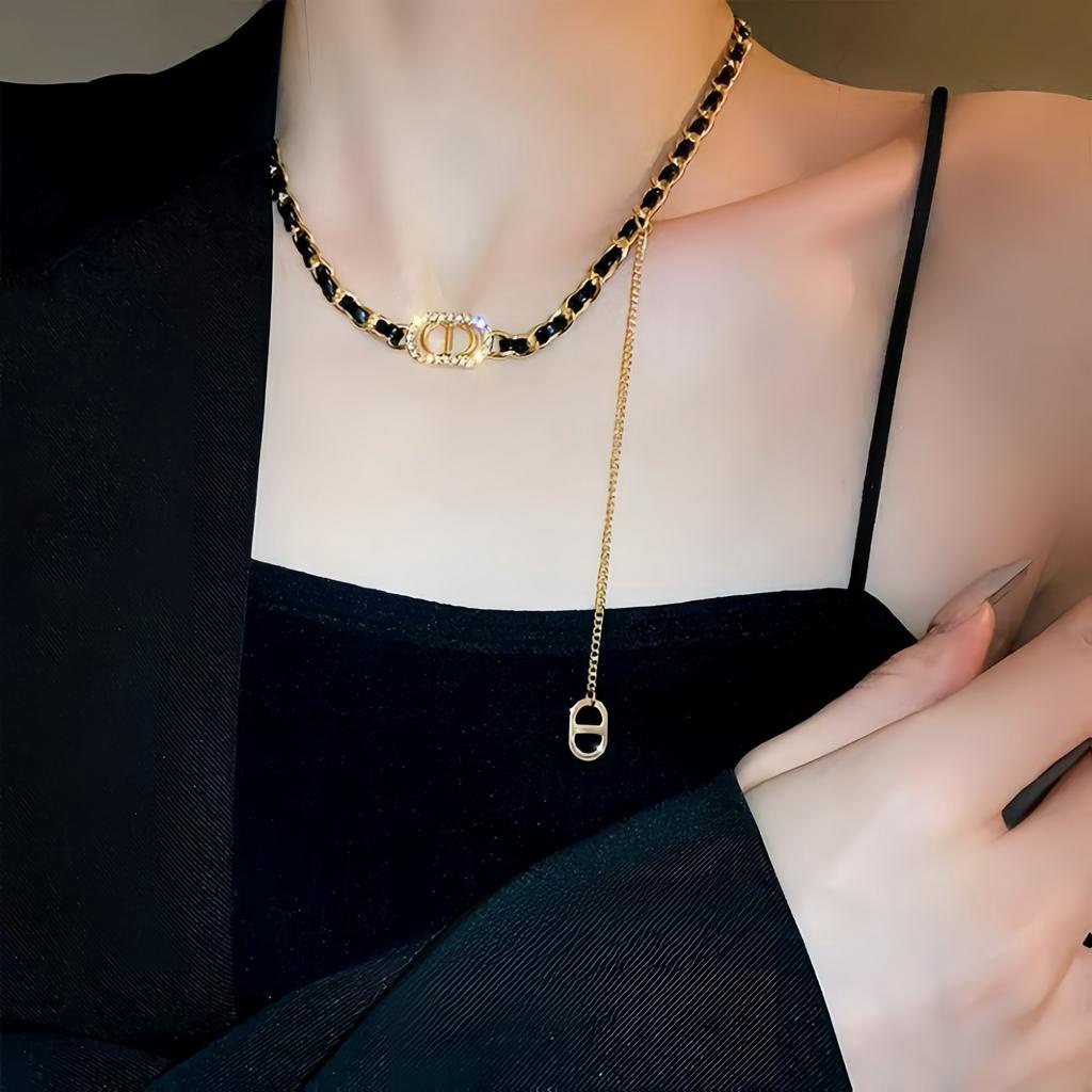 N3-311 Choker CD đan mặt đá