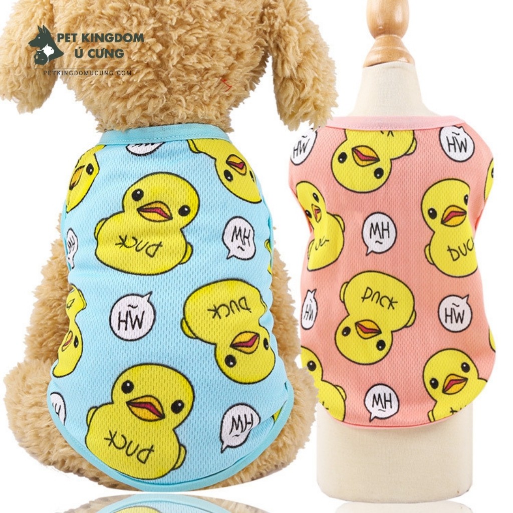Áo chó mèo ba lỗ hè vịt duck M3