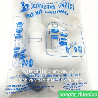 Bộ Xả Lavabo Hùng Anh Nút Lật Nhựa (Nút Lật Không Xi - Mạ Crom)