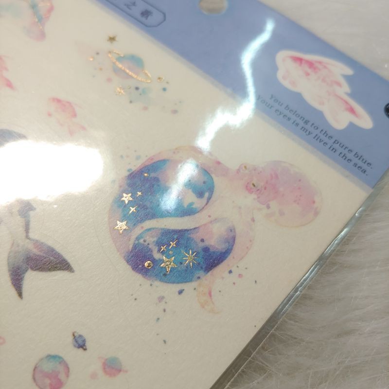 Sticker giấy washi hình dán Mỹ nam hải dương <3