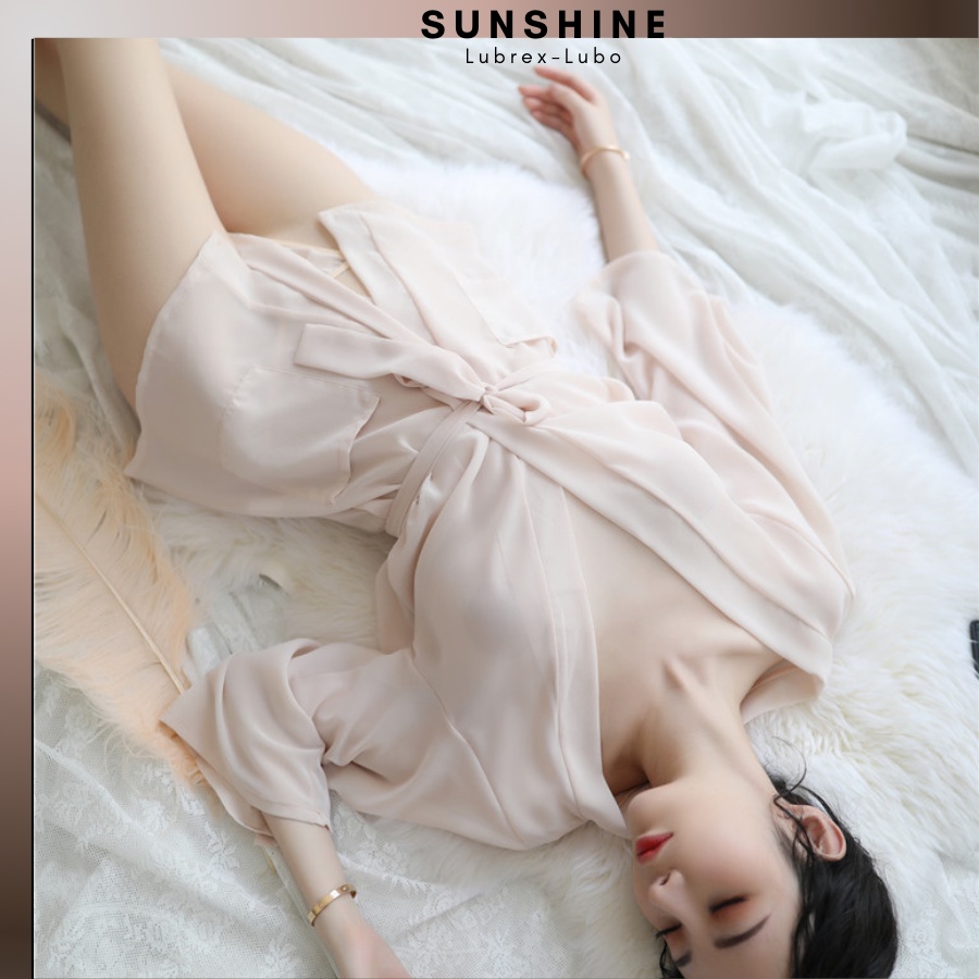 Áo Choàng Ngủ Sexy Voan Mỏng Xuyên Thấu Gợi Cảm SUNSHINE LUBREXLUBO _CN1132