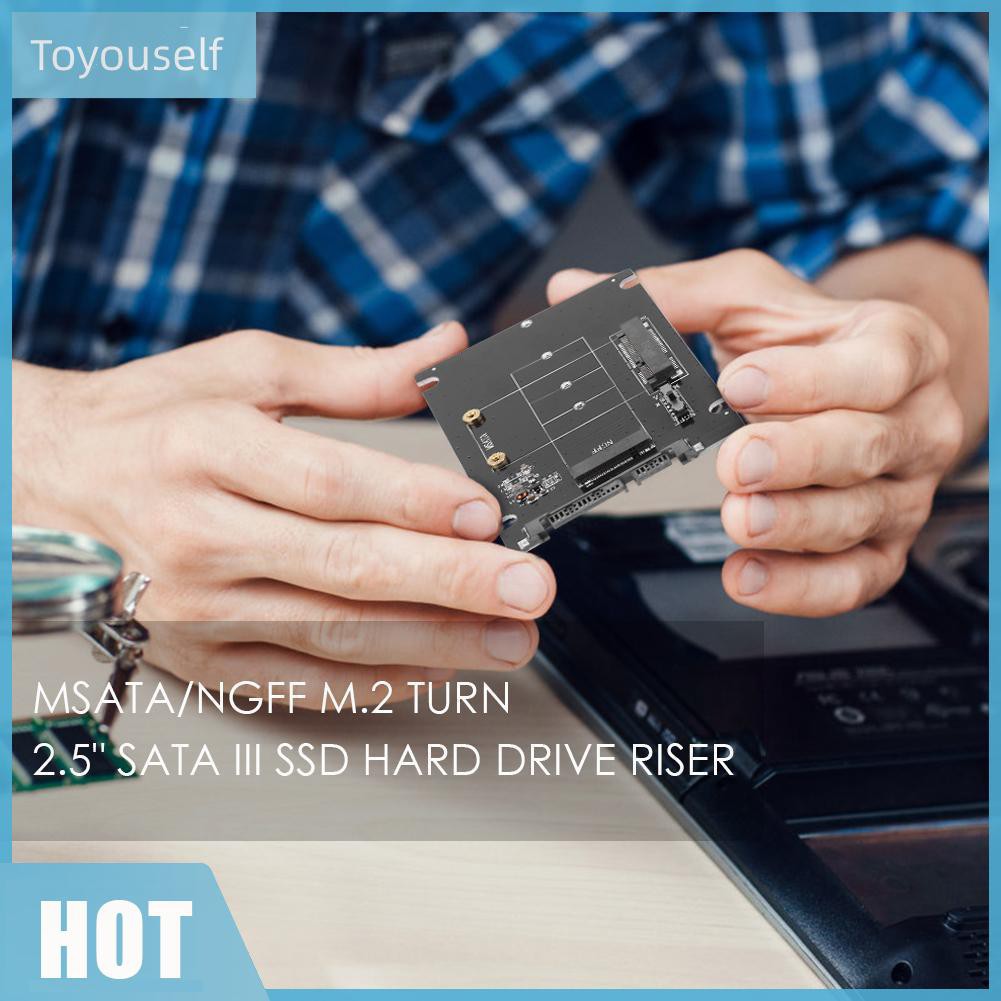 Bộ Chuyển Đổi Thẻ Nhớ Ssd 2 Trong 1 Msata Sang Sata Ngff M.2 Sang Sata3