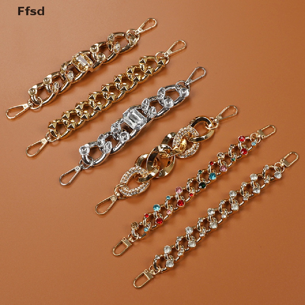 {Ffsd} Giày Dây Xích Đính Đá Tự Thiết Kế Sang Trọng Chất Lượng Cao * Hot