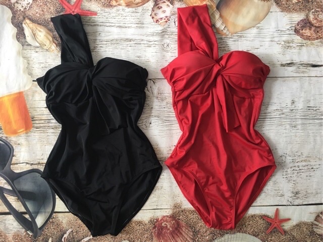 Monokini - Đồ bơi liền lệch vai nơ