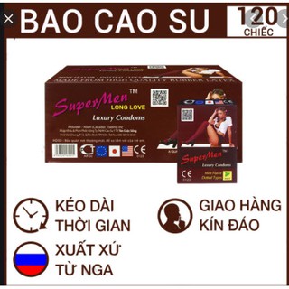 Bao cao su Super Men có gai và chống xuất tinh sớm 120 cái - Kent Shop