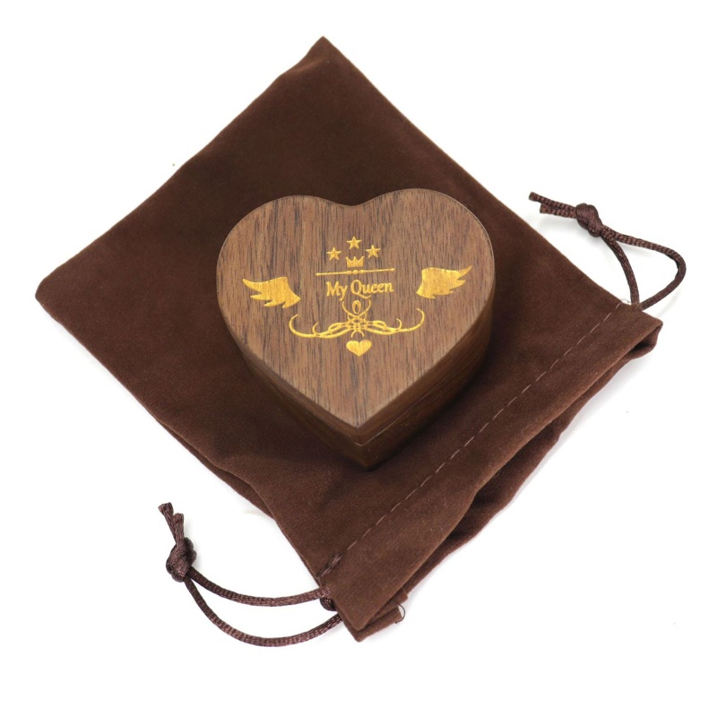 Flgo Hộp Đựng Nhẫn Đính Hôn Lãng Mạn Hình Trái Tim