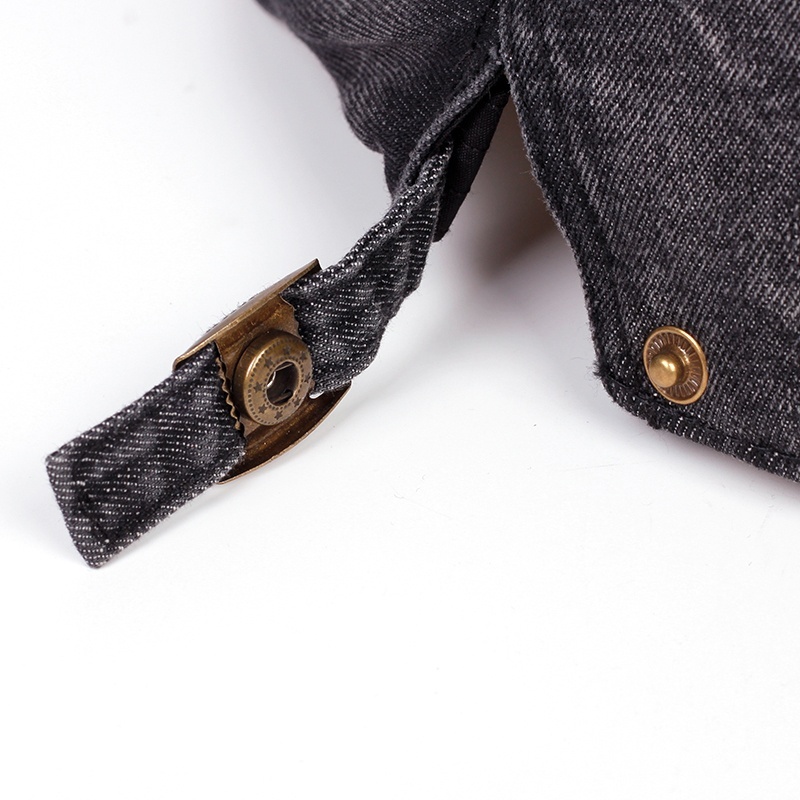 Mũ nồi cotton denim đơn giản cổ điển thời trang