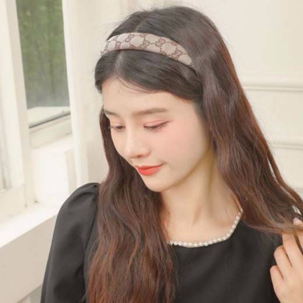 Băng Đô Cài Tóc Bằng Vải In Chữ Phong Cách Hàn Quốc Cho Nữ