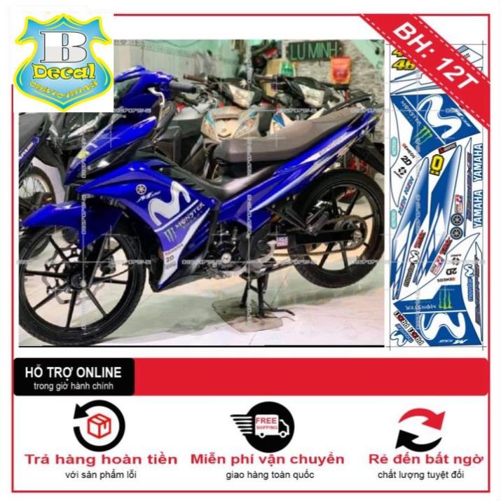 ( Quí khách vui lòng mang ra tiệm cho thợ dán ) Tem EX 2011 MOVISTAR XANH GP [Bi Decal]