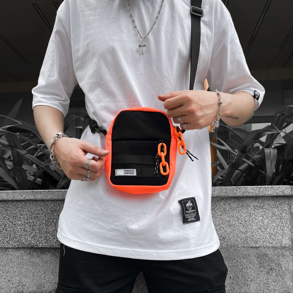 Local brand Túi chéo NEON Xích Hip Hop - CROSS-BODY BAG WITH CHAINS