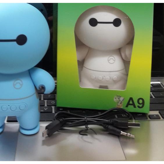 Loa Bluetooth Baymax A9 Hình Búp Bê Có Thể Xoay Được Thẻ