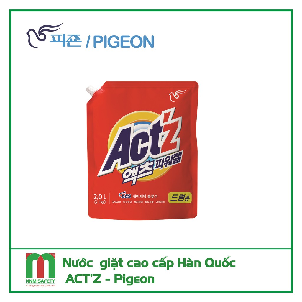 Nước giặt cao cấp Act'z Power Hàn Quốc < Pigeon> can 3L (cửa ngang)