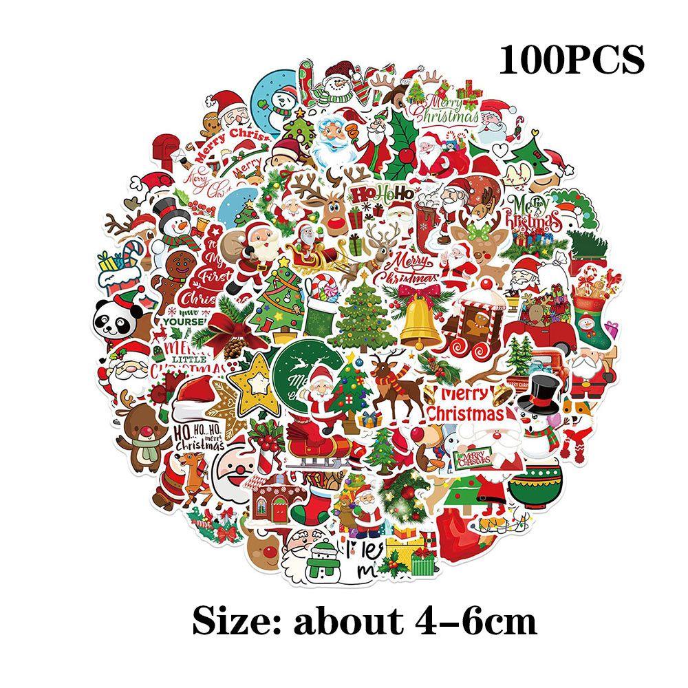 Set 100 Sticker Hoạt Hình Trang Trí Áo Mưa