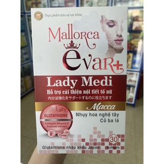 ✅Mallocar Evar+ Lady Medi, hỗ trợ giảm các triệu chứng do suy giảm nội tiết tố nữ ( Hộp 30 viên )