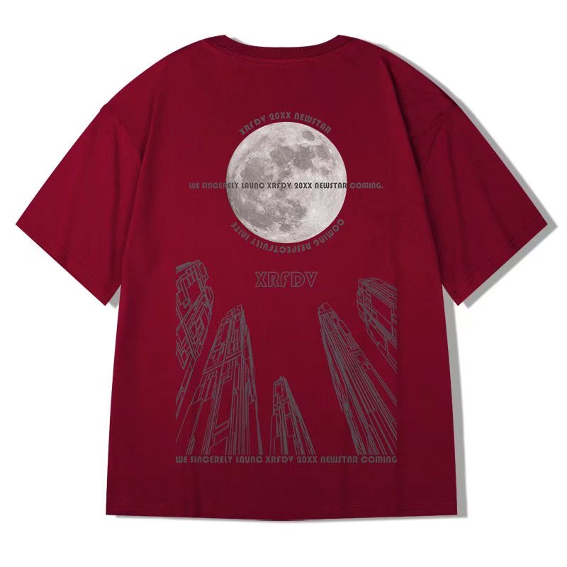 Áo Thun Nam Dáng Rộng In Chữ Phong Cách Nhật Bản Thời Trang Mùa Hè Cỡ Lớn M-8XL