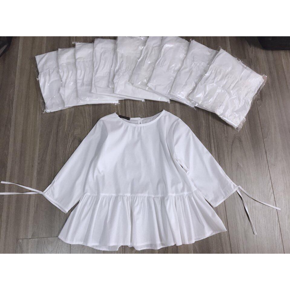 Áo peplum trắng
