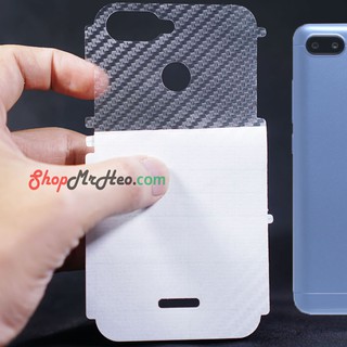 Bộ 3 Skin Dán Măt Lưng Vân 3D Xiaomi Redmi 6